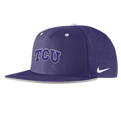 TCU Horned Frogs Nike 2025 On-Field True Dri-FIT Fitted Hat - Purple